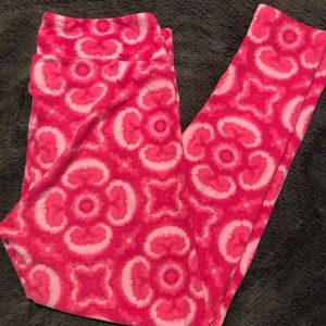 Pink Tie-Dye Lularoe Leggings